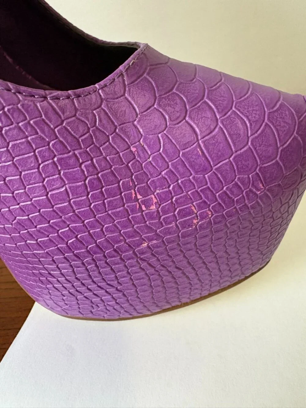 Penny Sue Platform Mary Jane Heels Purple Size 7 1/2 NIB